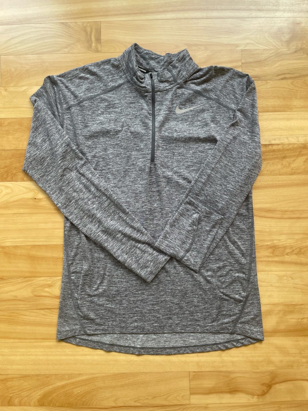 Nike Grey Marled Long Sleeve Athletic Top